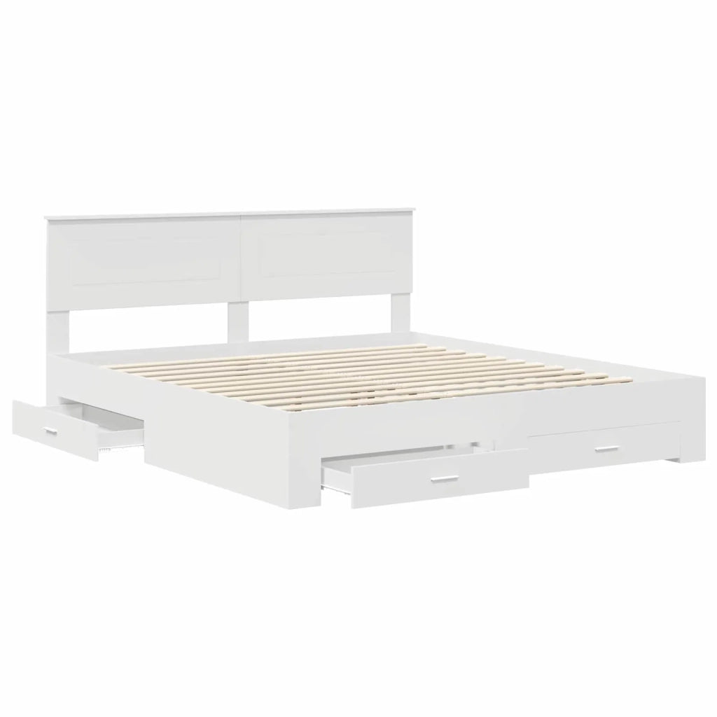 Struttura del letto Bianco 180 x 200 cm Legno multistrato 3408229