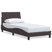 Letto singolo | Letto per adulti | Giroletto senza Materasso Hanko Marrone Scuro 90x200 cm Tessuto