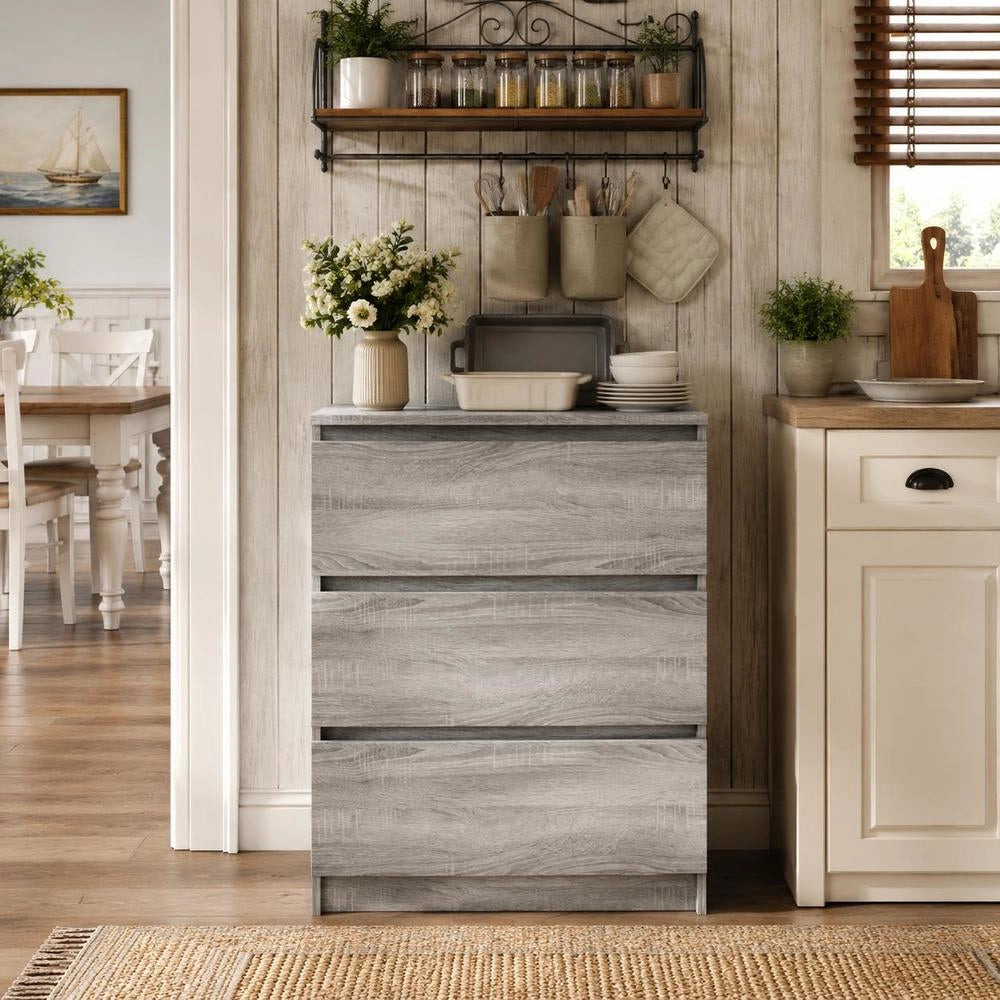 Sideboard Grey Sonoma 60x35x76 Cm Wood Material