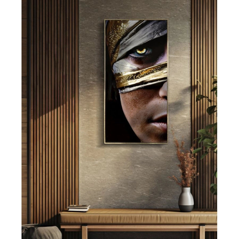 Dipinto Su Tela Laccato Nairobi Con Cornice -a- cm 52x4x102
