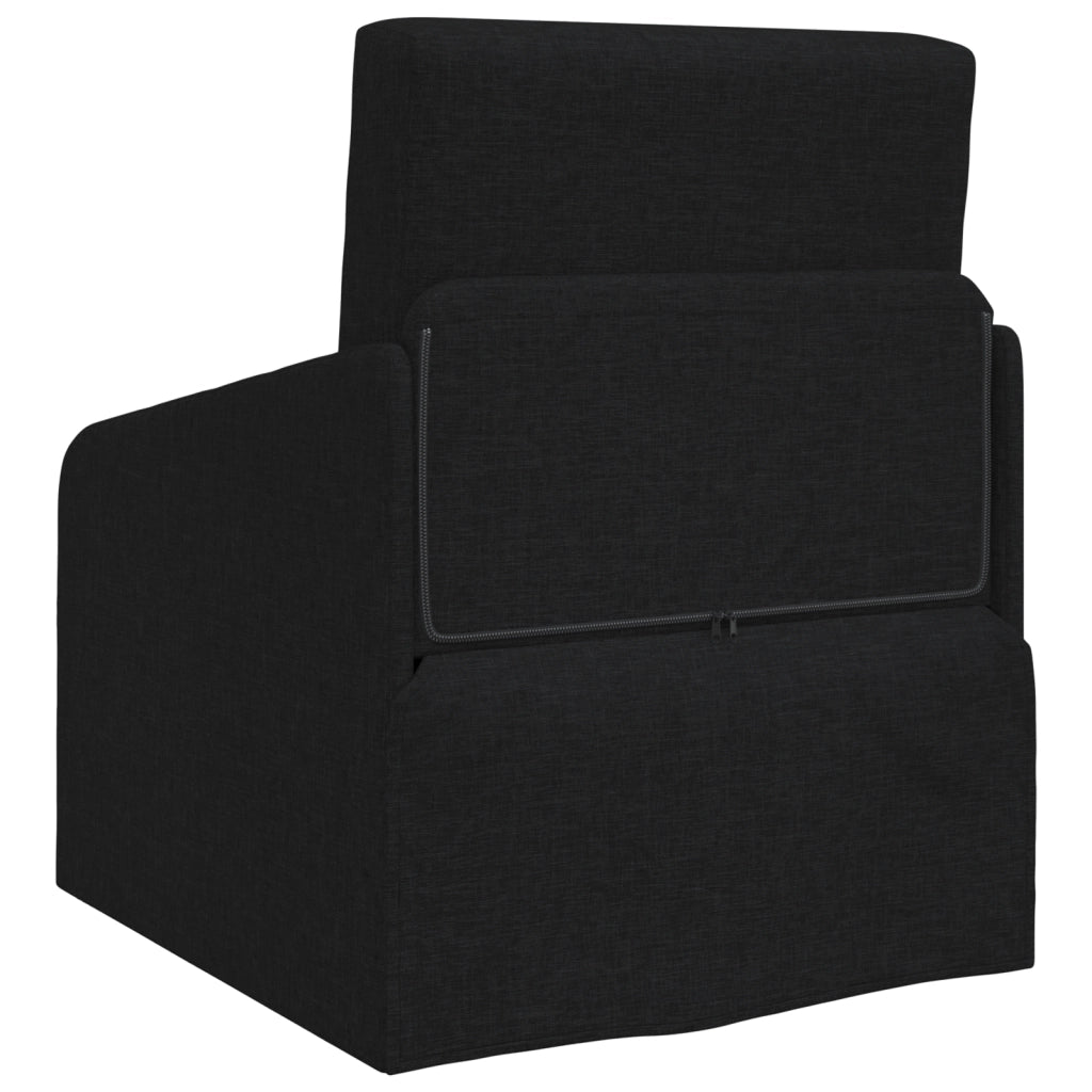 Divano Letto 2-in-1 Nero 65x80x83 cm Tessuto