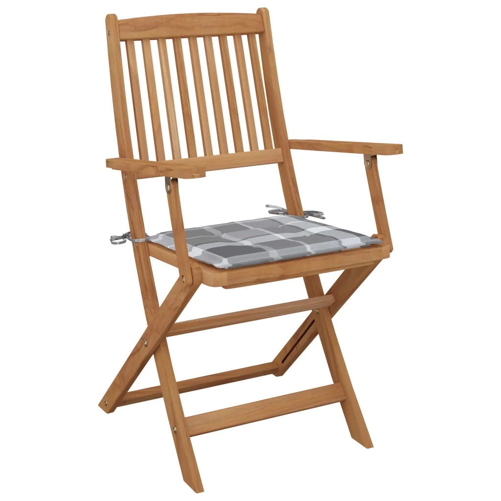 Sedie da Giardino Pieghevoli 6 pz con Cuscini Massello Acaciacod mxl 93694