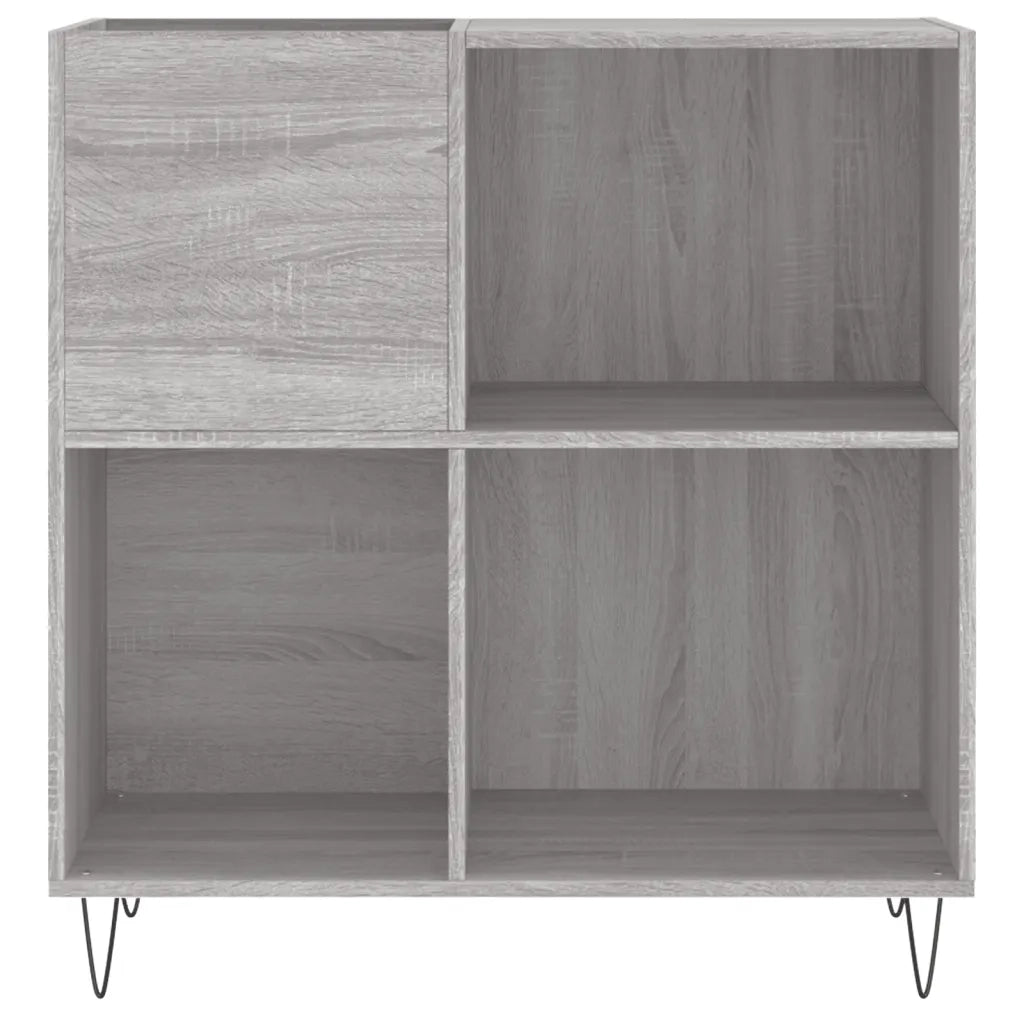 Mobile Porta Dischi Grigio Sonoma 84,5x38x89 Legno Multistrato 831778