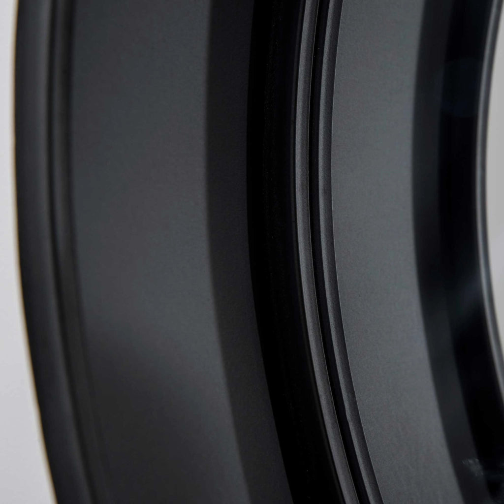 Specchio da Parete Rotondo ?61cm, Specchio Decorativo con Cassetto e Cornice in Metallo e MDF, Nero