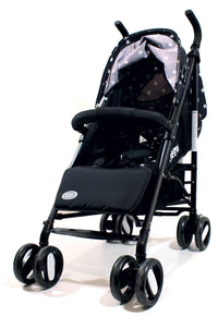 Passeggino Leggero per Bambini Pieghevole con Borsa Nemo Nero con Stelle