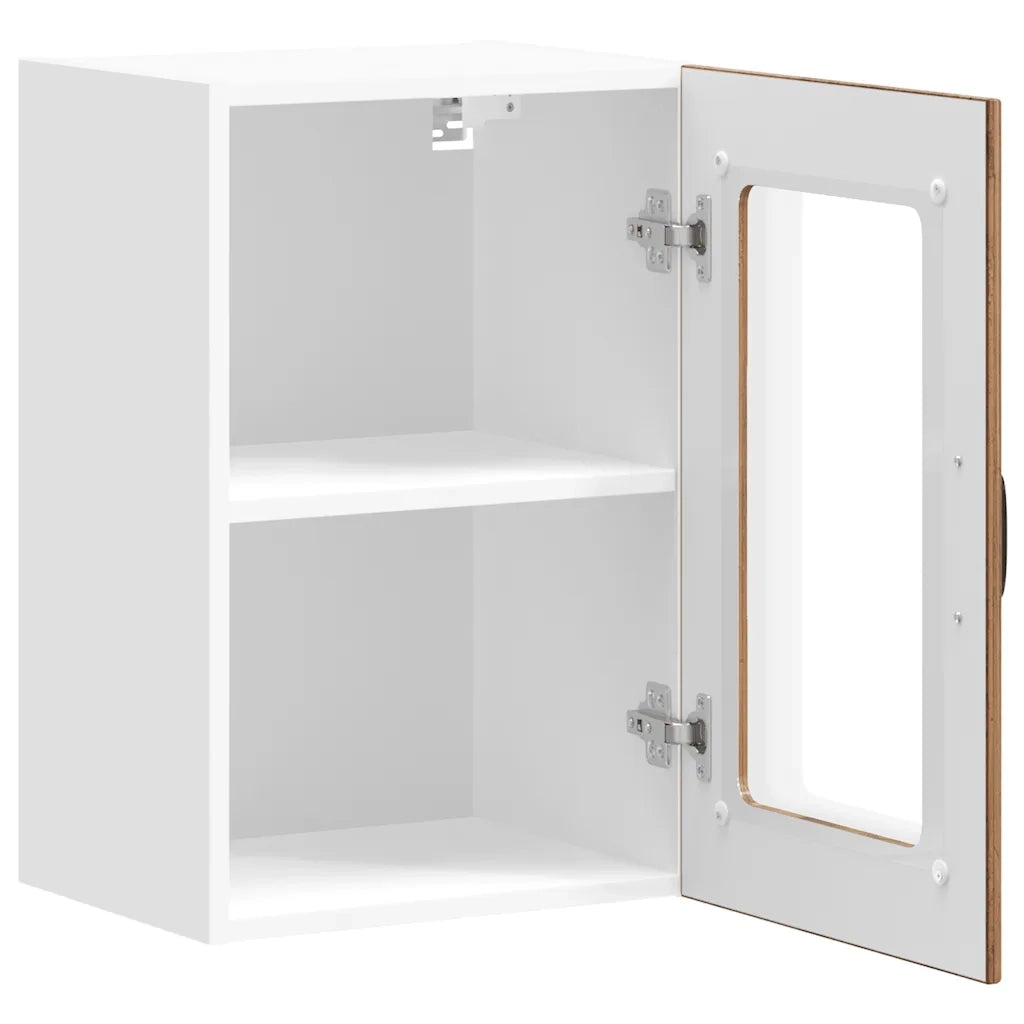 Pensile da Cucina con Porta in Vetro Lucca Legno Antico
