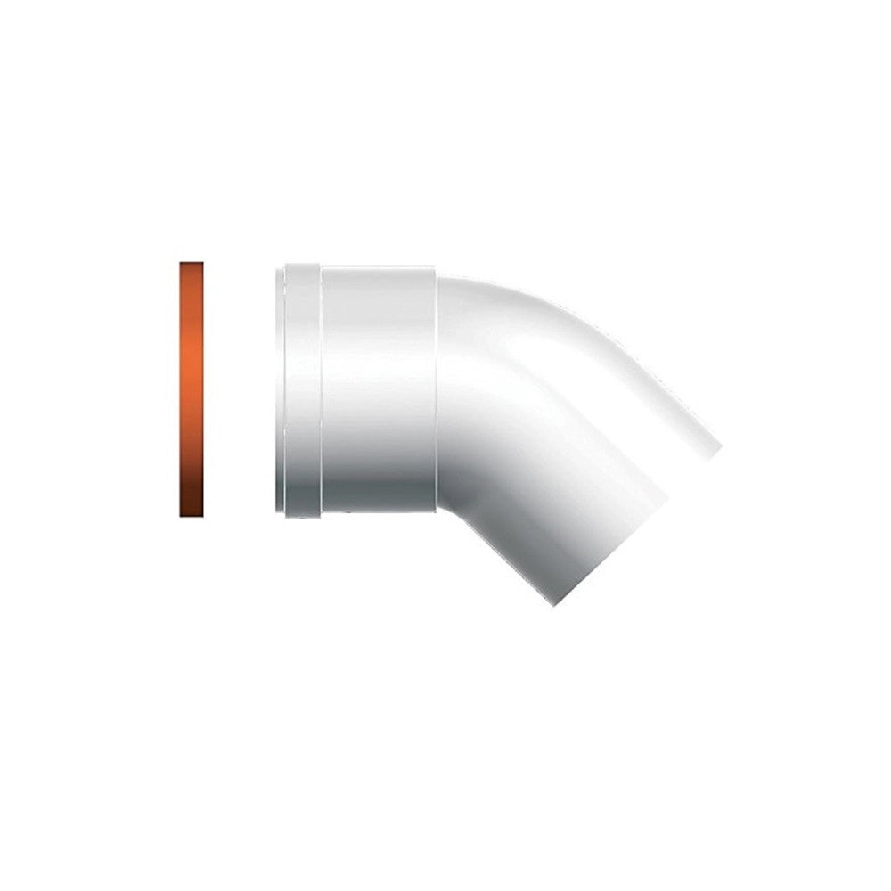 Curva mf diam. 80 a 45 gradi per caldaie ariston a condensazione (2 pz.)