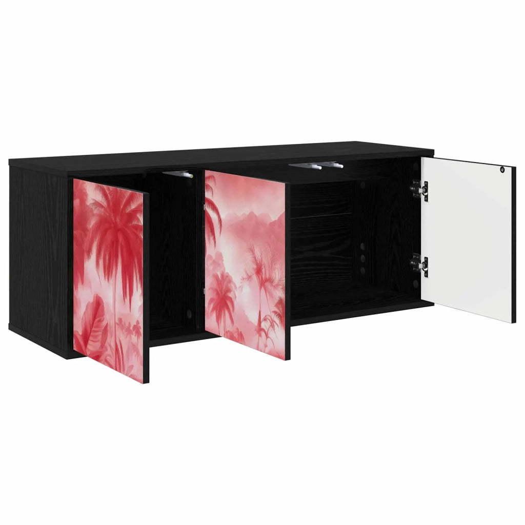 Mobile TV da Parete AACHEN 102 x 33 x 40 cm Rovere Nero 8007184