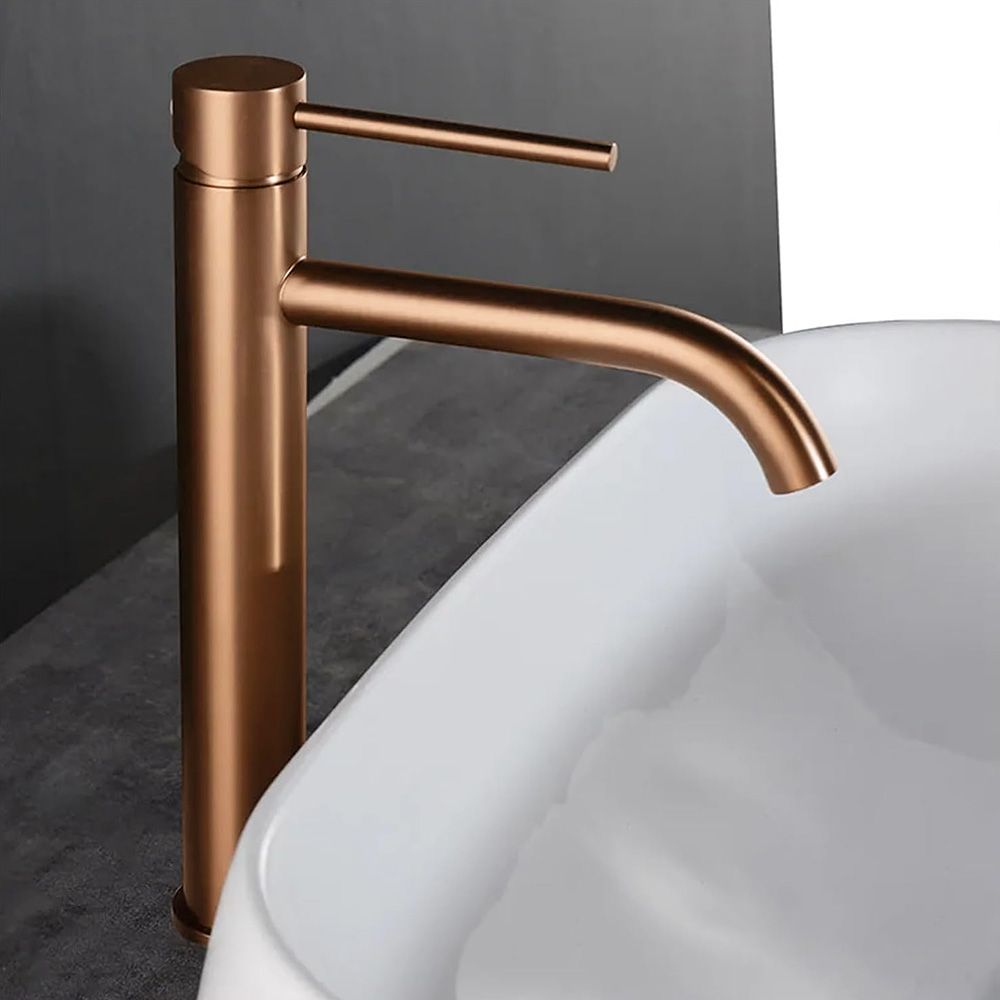 Rubinetto Da Lavabo Rea Lungo Brush Copper High
