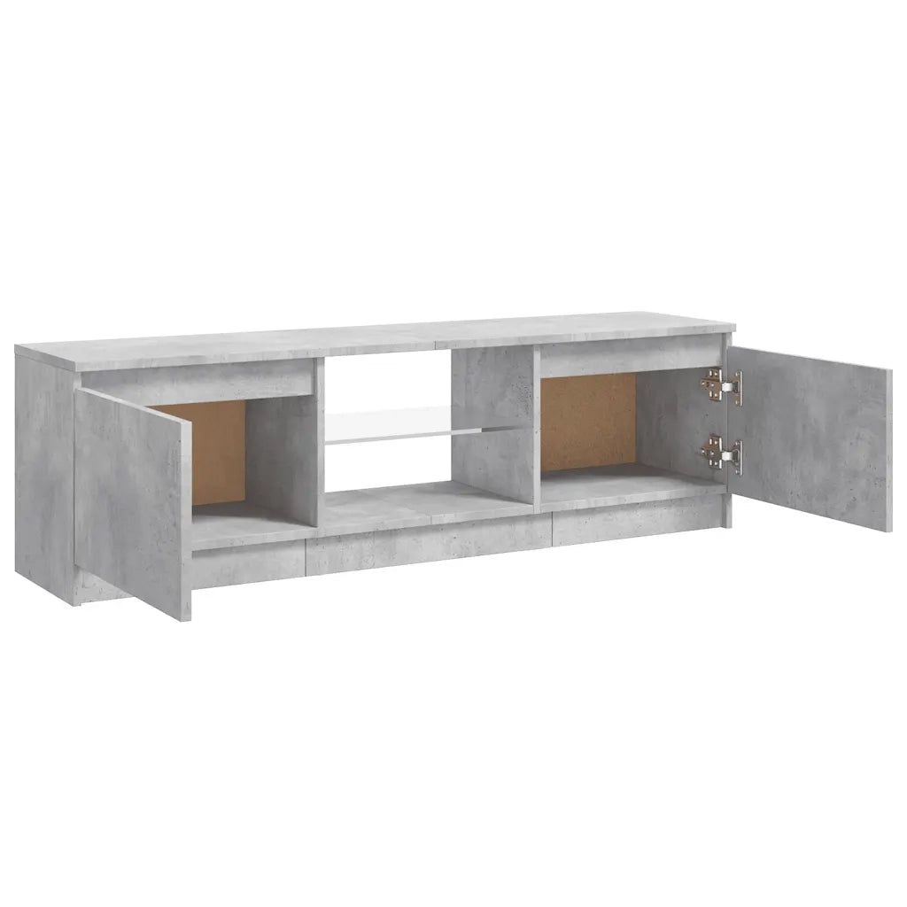 Mobile Porta TV con Luci LED Grigio Cemento 120x30x36 cm 804287