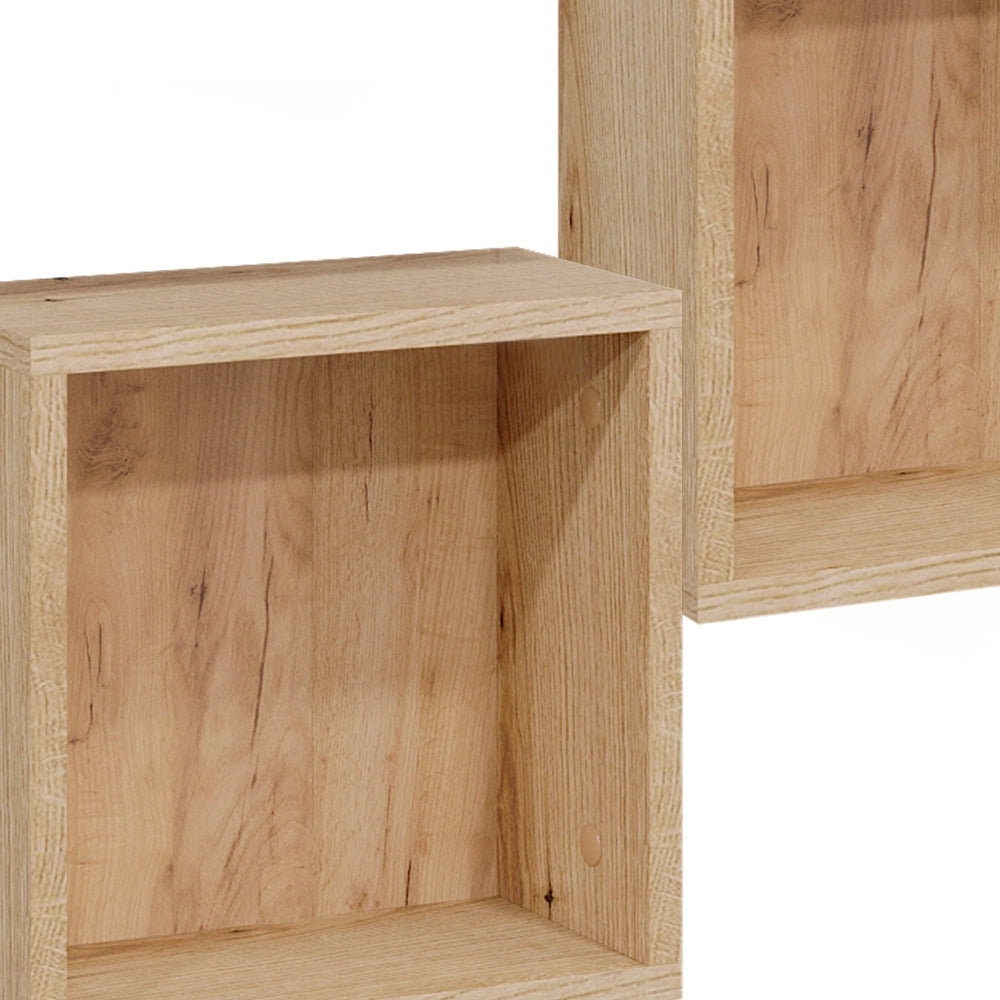 Vicco Libreria da parete Rovere 30 x 30 cm Set di 2