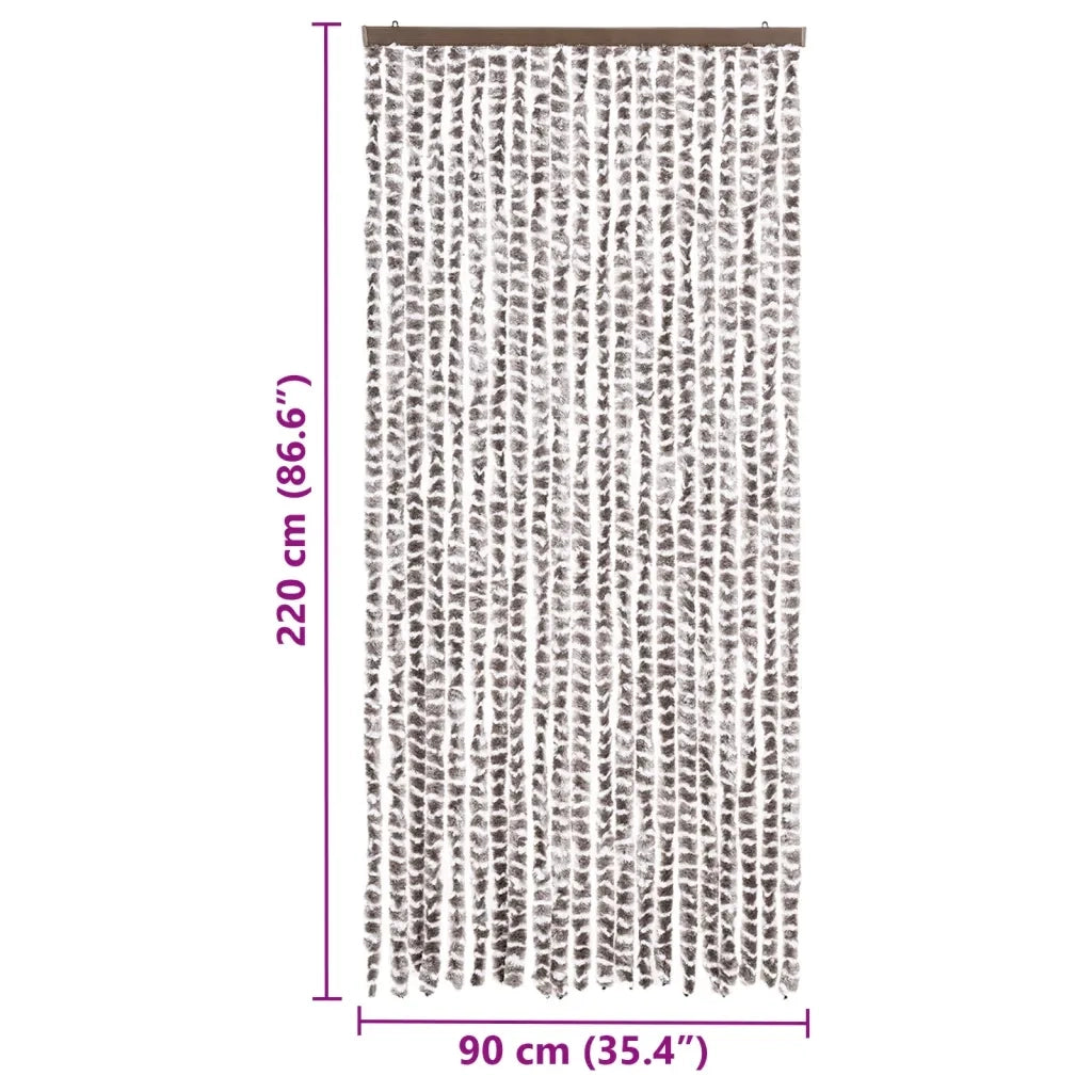 Zanzariera Grigio Talpa e Bianco 90x220 cm Ciniglia 325461
