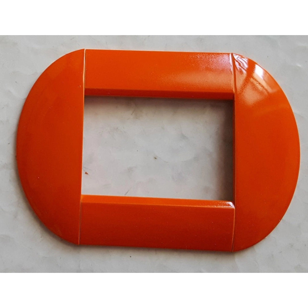 Trade Shop - Placca Placche Placchette Compatibili Living International Light Bombate Bticino - Arancione -7 Fori     -