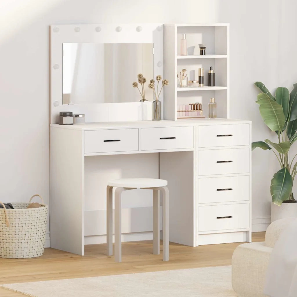 Toeletta | Tavolo da Trucco Bianco 78.5 x 41 x 135 cm Legno multistrato