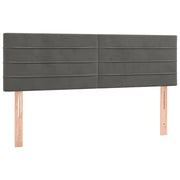Testiera | Testata Grigio Scuro 144x5x78/88 cm in Velluto