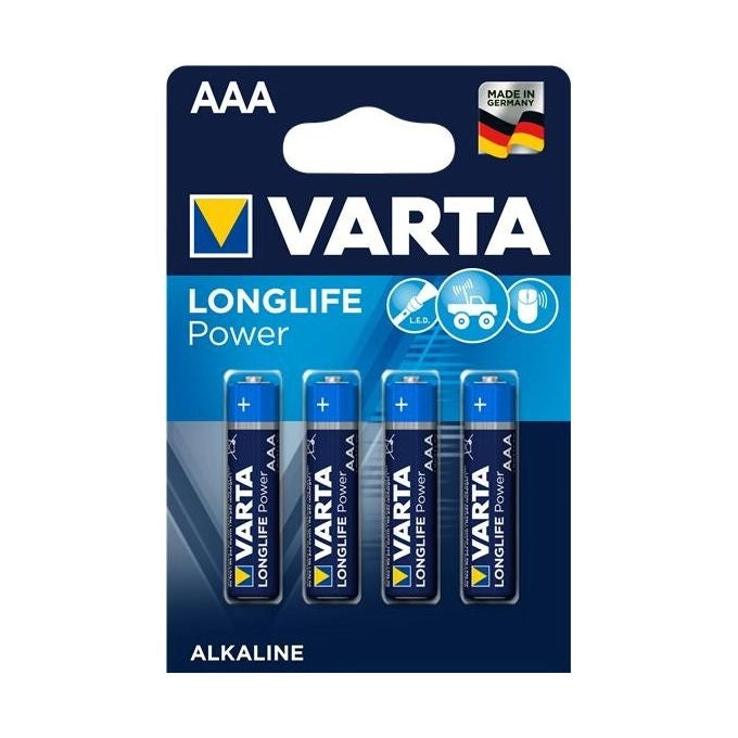 Varta 04903 121 194 Longlife Power AAA Batteria monouso Alcalina 1,5 V 4 pezzi colore Blu Multicolore