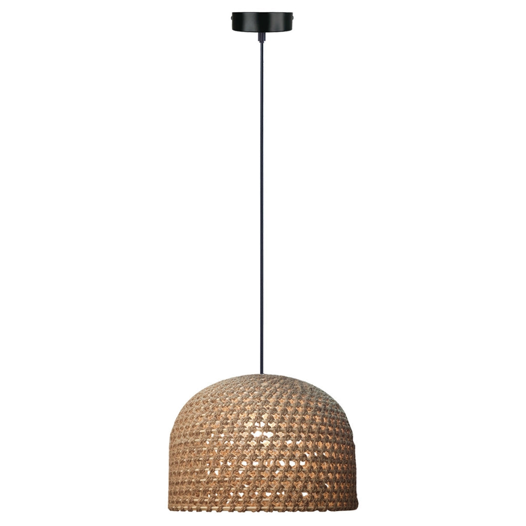 Lampada a sospensione scandinava Kanso in rattan Ø40 E27 15W
