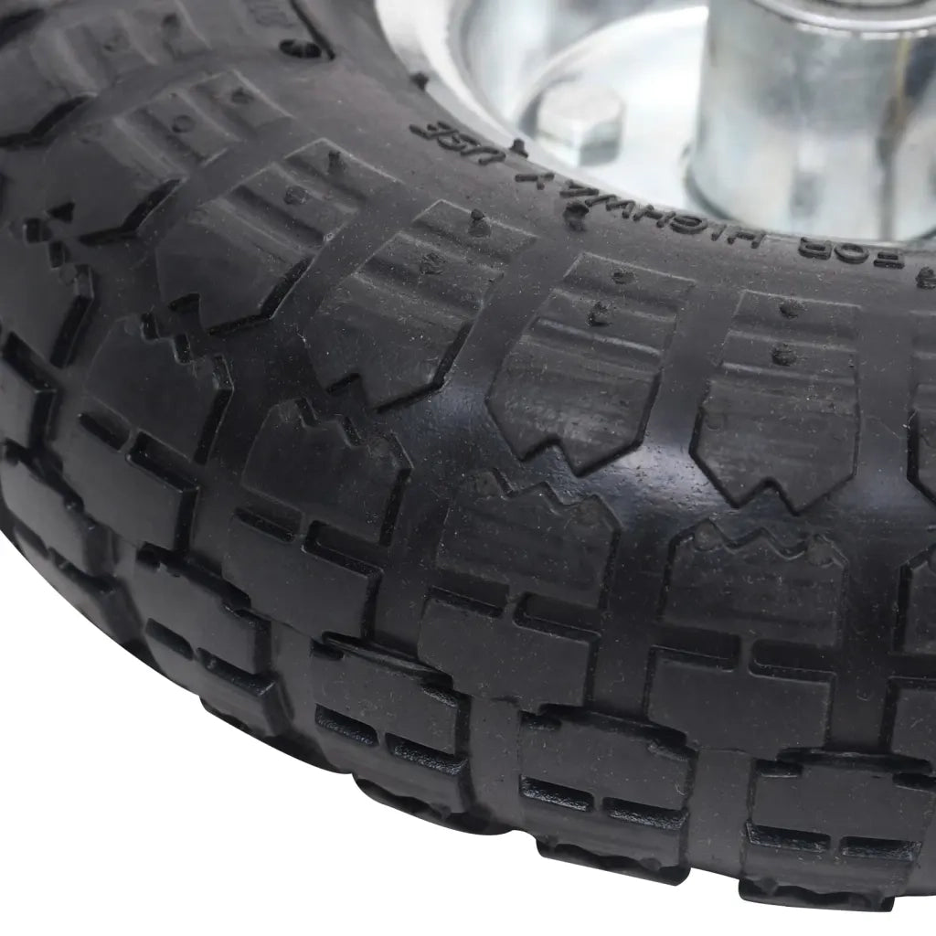 Ruote Carrello a Mano 2 pz in Gomma 4.10/3.50-4 (260x83) 142975