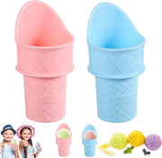 Iscrizione per ghiaccio in plastica con manico per ghiaccio miniaturizzato - Display per bambini per festa di compleanno regalo - Blu Rosa sculture per ghiaccio & manico per ghiaccio