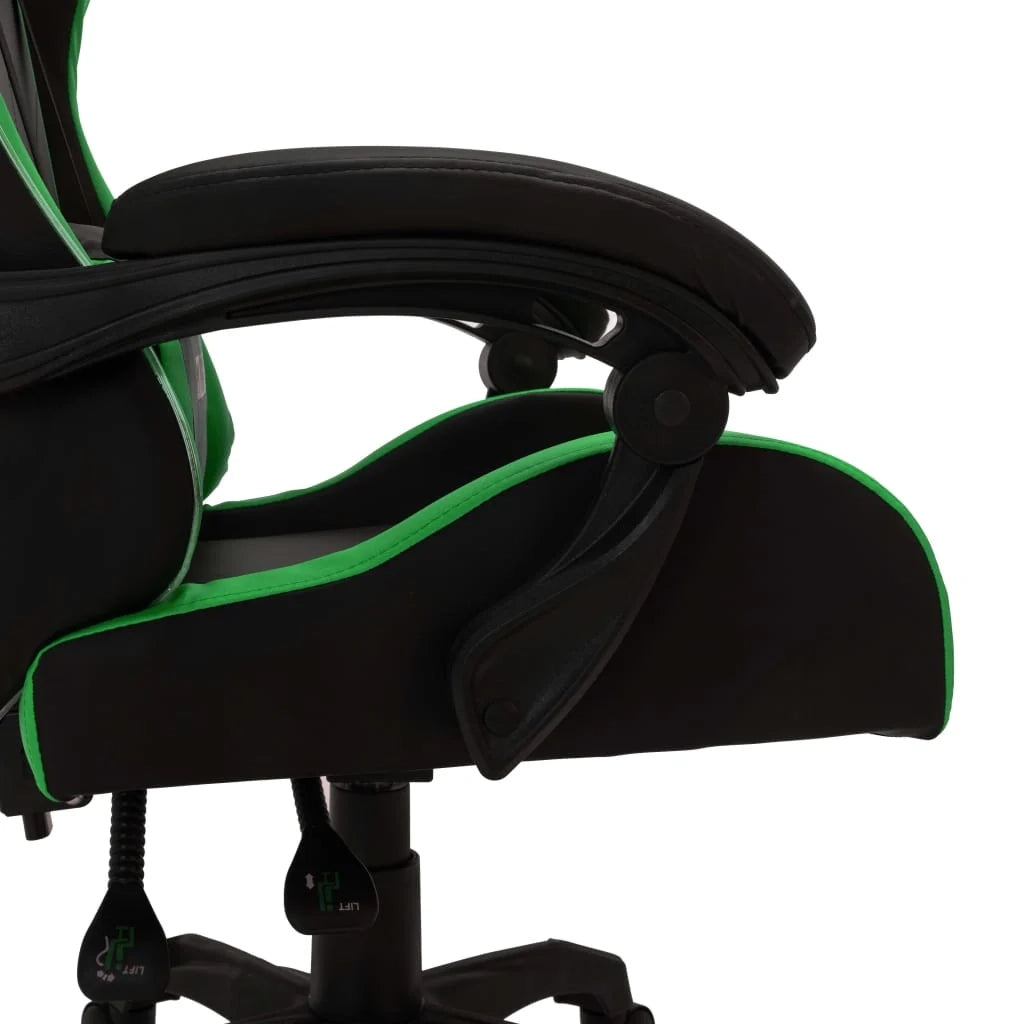 Sedia girevole da ufficio/studio/videogioco con illuminazione LED RGB e similpelle multicolore 02_0024215