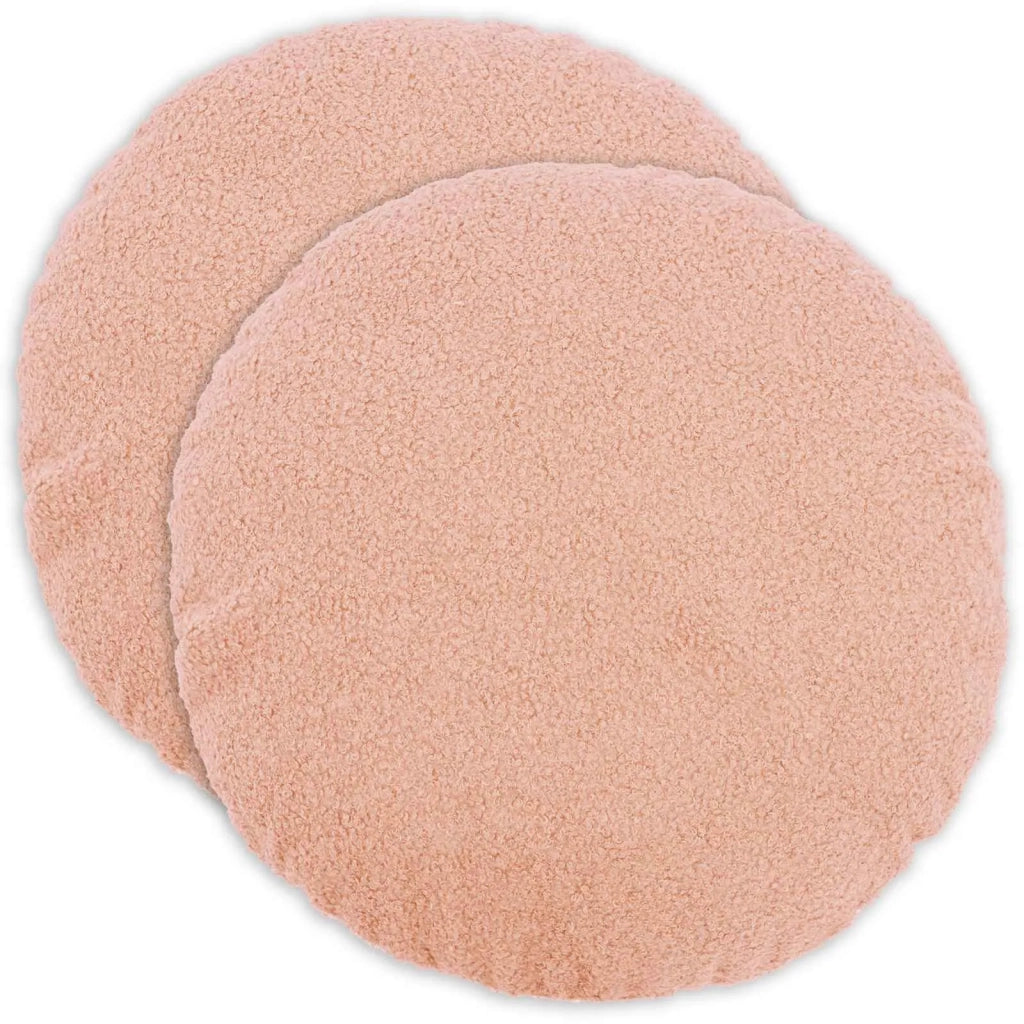 Federa 2 pcs HEERLEN Rosa Ø 40 cm Bouclé 922297