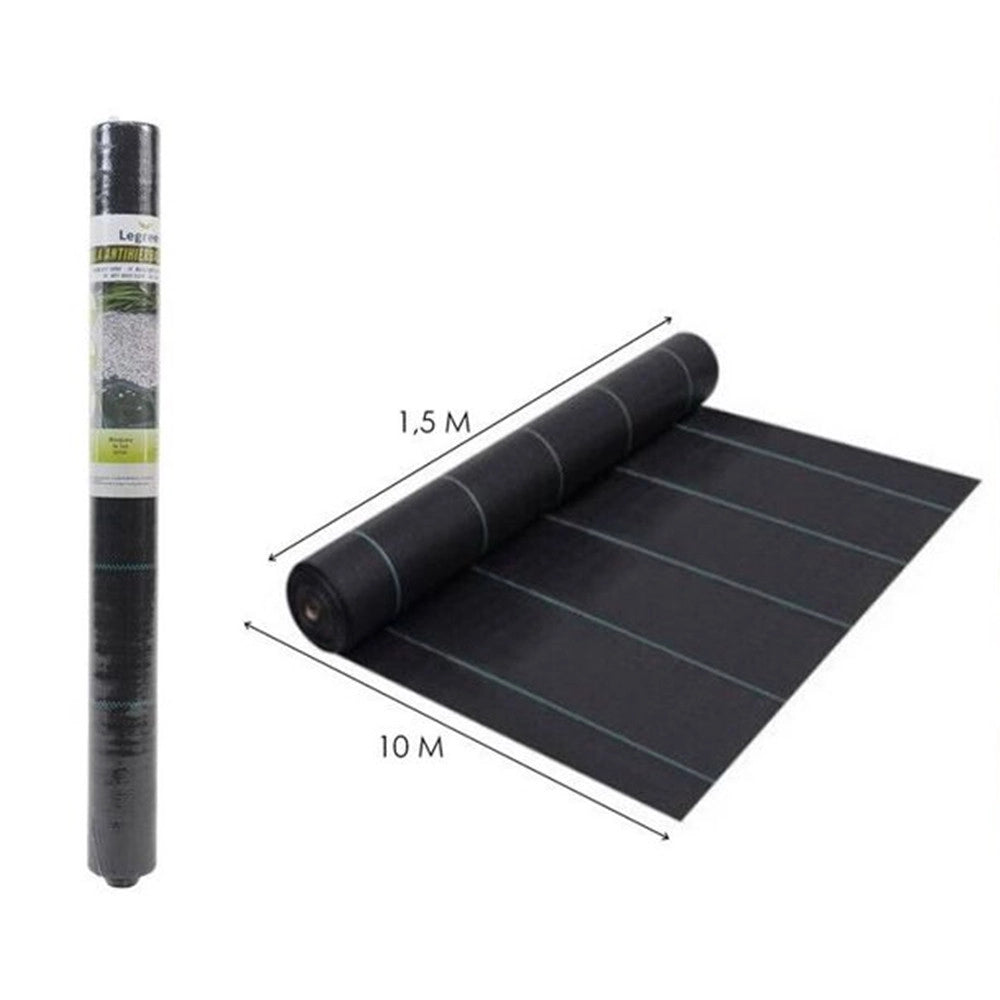 Trade Shop - Rete Anti Erba Telo Pacciamatura Per Orto Giardino Serra 1.5x10mt Resistente 023297 -