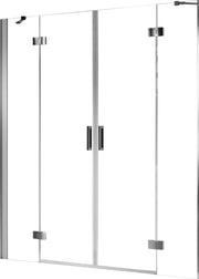 Porta Doccia 195 cm 2 Ante Battenti in Cristallo Trasparente 6mm H190 Fosterberg Herning