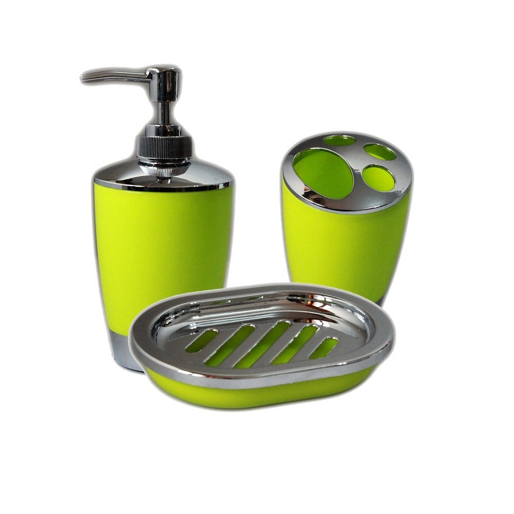Trade Shop - Set Accessori Bagno Porta Saponetta Dispenser Sapone Liquido Porta Spazzolini -