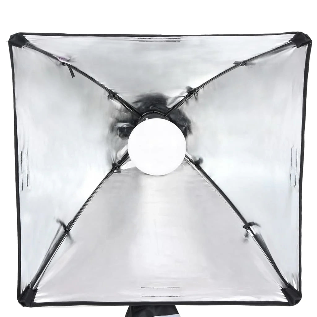 Kit per studio fotografico con illuminazione fondale e riflettore nero 02_0042489