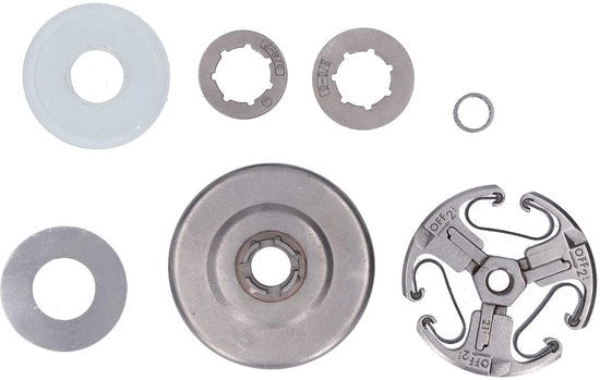 Coppiglio Alta Durezza - Coppiglio a Tamburo - Coppiglio a Guscio - Kit di Accoppiamento - Pignoni a Denti - Adatto per Husqvarna 61/66/162/266/268/272 XP - Componenti di Accoppiamento per Cinghia