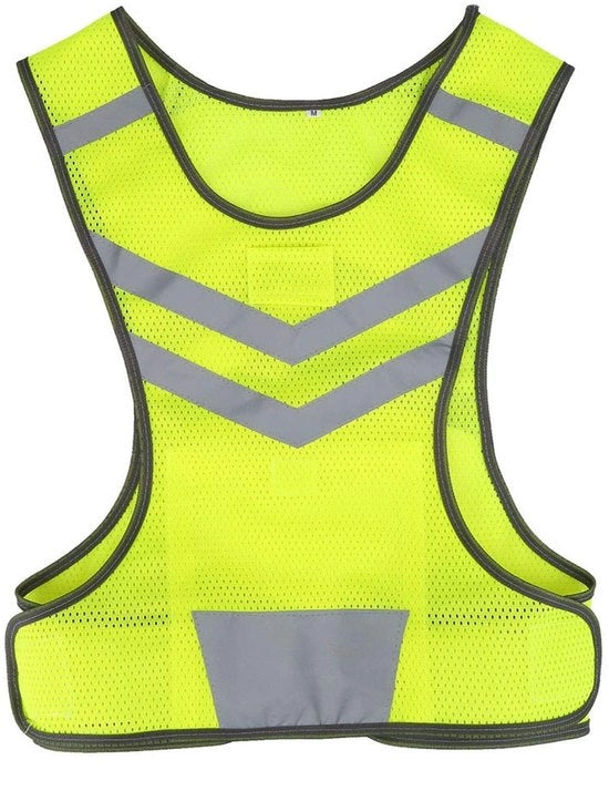 Vest di sicurezza alta visibilità - Giacca riflettente - Adattabile - Ultraleggera - Respirante - Per attività all'aperto - Giacca riflettente