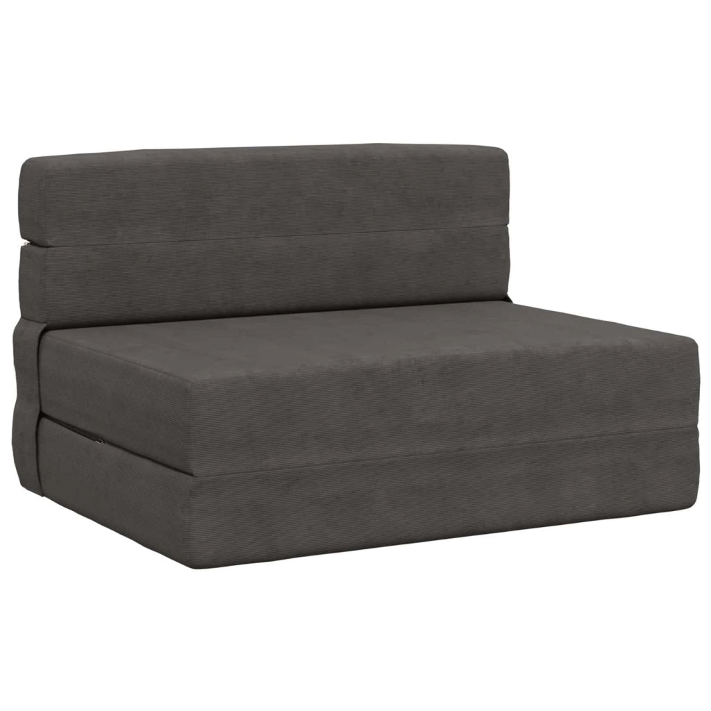 Divano Letto Pieghevole Grigio Scuro 70 x 80 x 60 cm Tessuto 900098