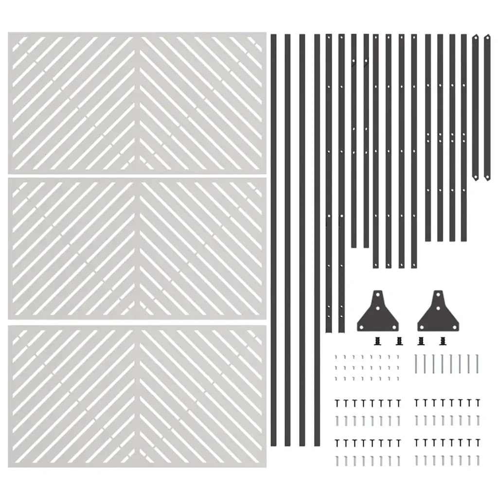 Schermo per Privacy Grigio 100 x 50 x 180 cm Acciaio CFW3614920