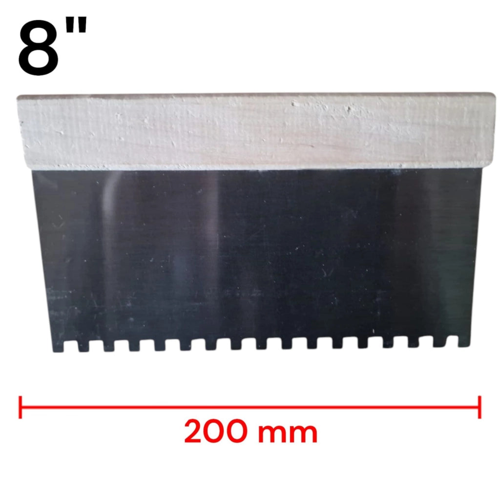 Set 4 pezzi spatole dentate misure 4/6/8/10" per colla manico in legno 63002/3/4/5