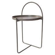 Set di 4 Tavolini Arky 41x41x66cm In Metallo Tortora