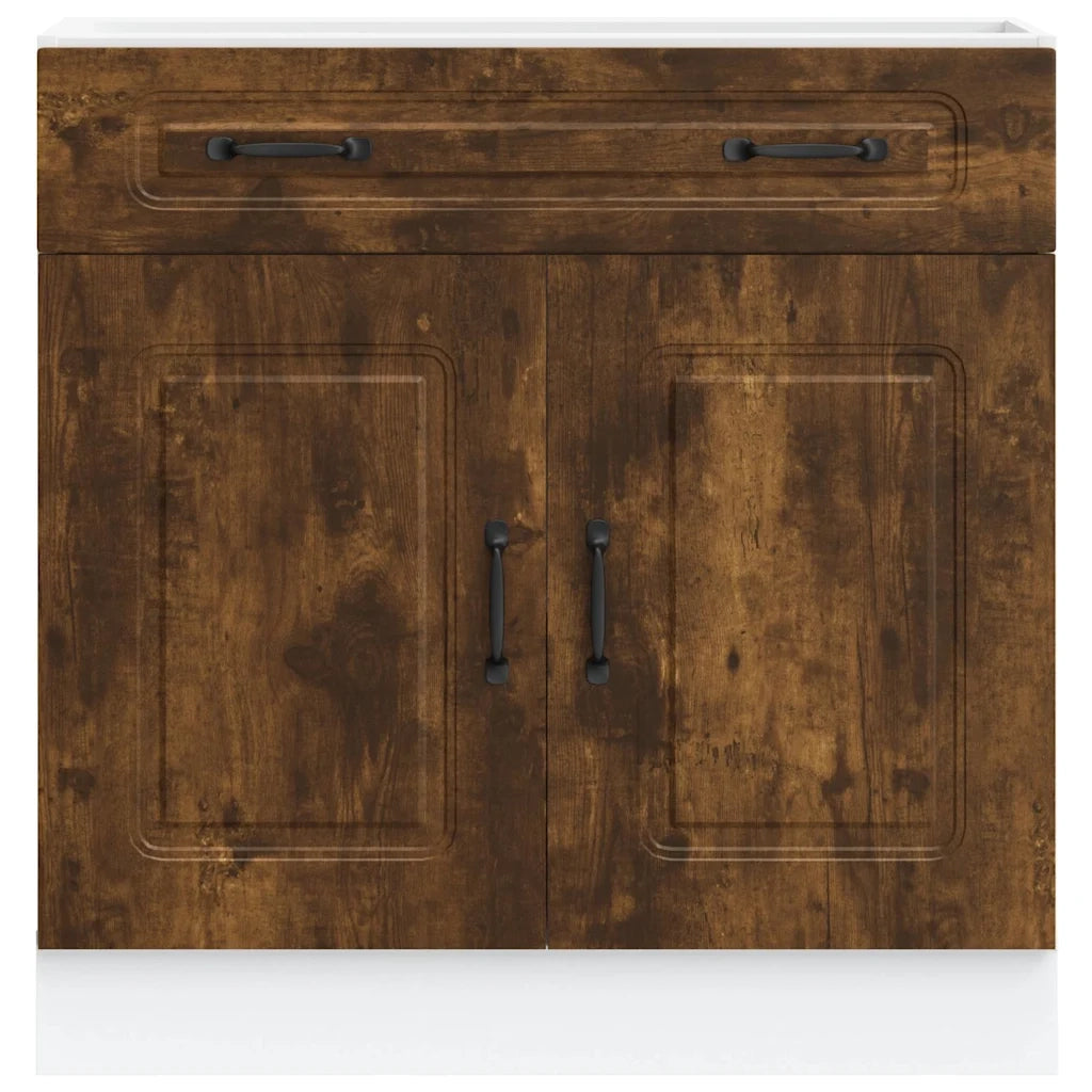 Base da Cucina Kalmar Rovere Fumo in Legno Multistrato 853502