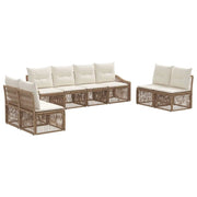 Set Divano da Giardino 8 pcs Beige polyrattan 3435981