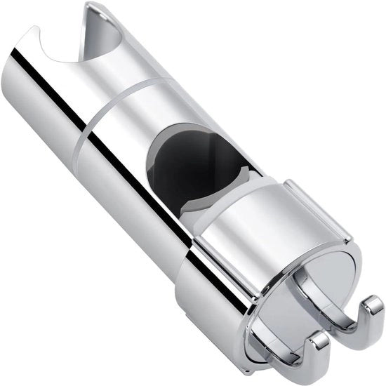 Regolabile support per doccia con 2 ganci per doccette da 20-23 mm - Senza perforazione - Per maniglie da doccia da 16-27 mm - Cromato