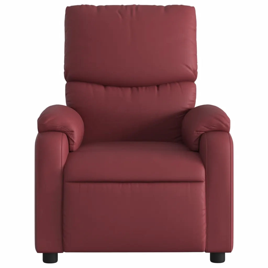 Poltrona | Sedia Relax Reclinabile Rosso Vino in Similpelle