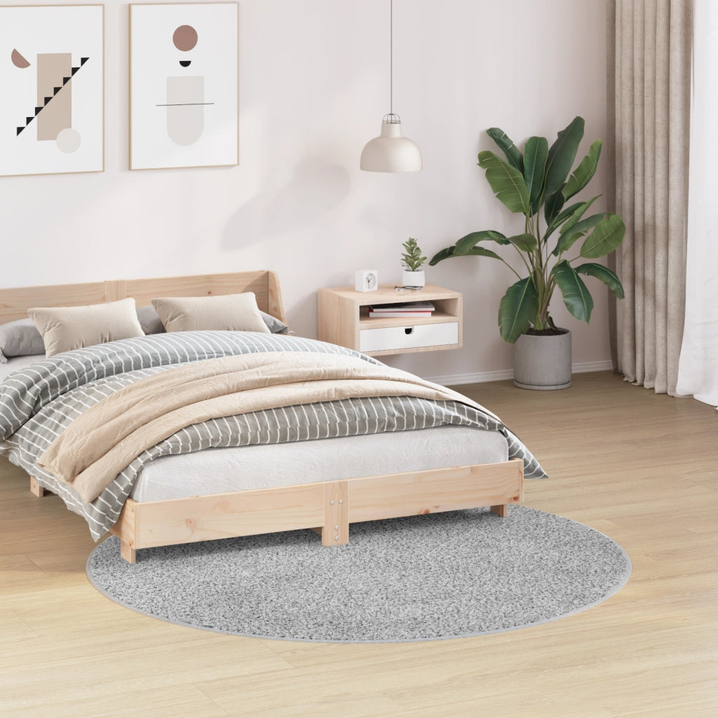 Tappeto Shaggy con fondo in lattice Grigio Ã¸160 cm