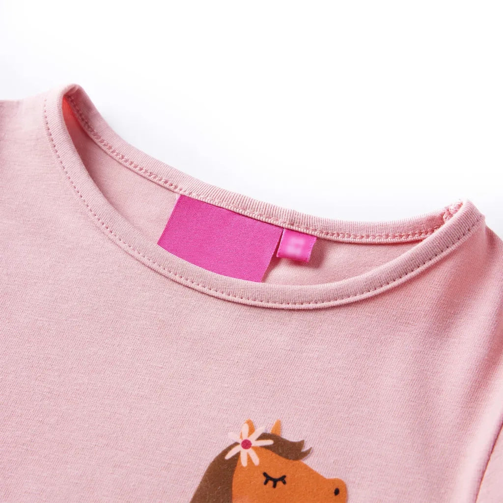Maglietta per Bambini a Maniche Lunghe Rosa Chiaro 104cod mxl 108092