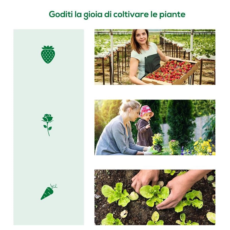 SERRA PICCOLA CON 5 FINESTRELLE E GRIGLIA CENTRALE IN ACCIAIO PE E PP 300X80X45 CM VERDE