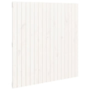 Testiera | Testata da Parete Bianca 108x3x110cm in Legno Massello di Pino