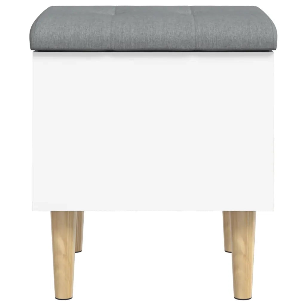 Panca Portaoggetti Bianca 42x42x46 cm in Legno Multistrato 835061
