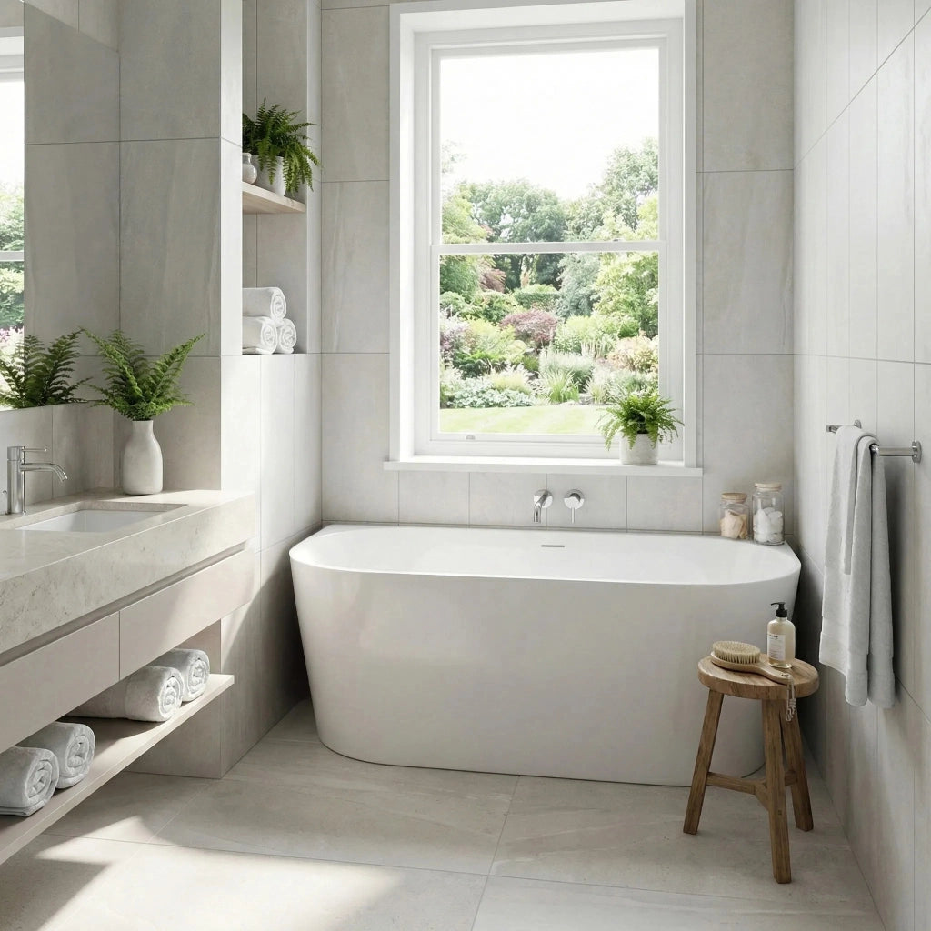 Vasca Bagno A Parete Capri Slim 150cm Copritappo nero