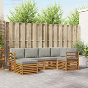 Set divano sezionale con cuscino 6 pcs Grigio Naturale e Chiaro