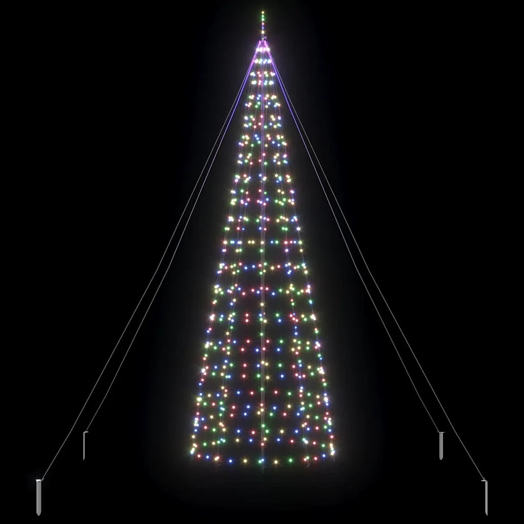 Albero di Natale LED con picchetti per il terreno 400 cm Ferro
