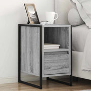 Comodino-Tavolino da notte Grigio Sonoma 39,5 x 30 x 50 cm Legno multistrato 719800