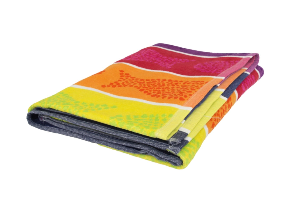 Telo Mare Jacquard Spugna Asciugamano Spiaggia Disegno Fish Pois - Telo Mare - Multicolore