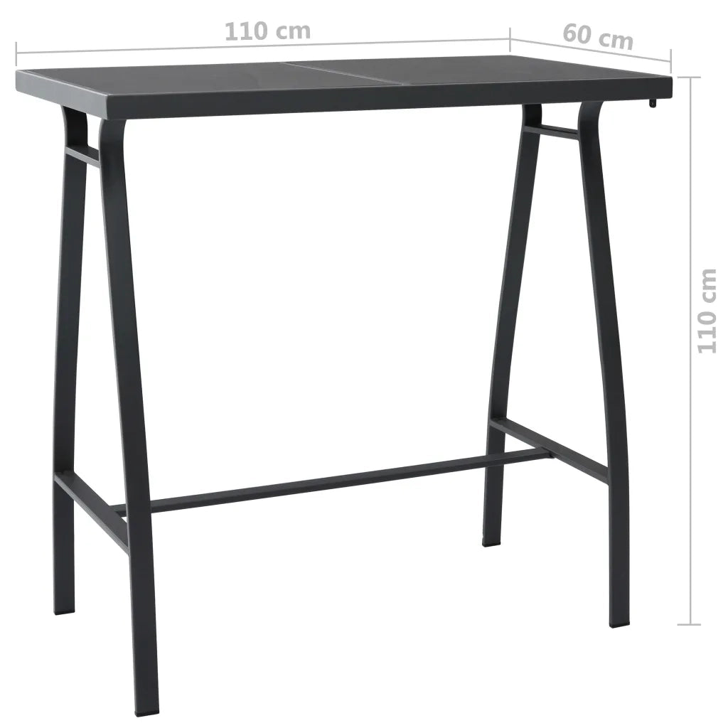 Set Bar da Giardino 5 pz Nero e Grigio cod mxl 30679
